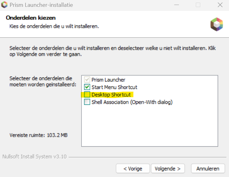 Prism installer terms